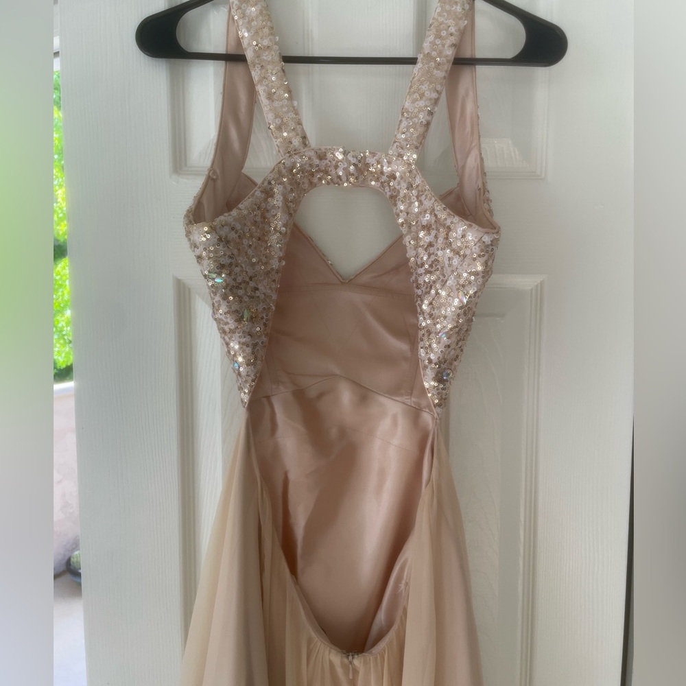 Faviana Cream Satin Dress - Picture 5 of 7